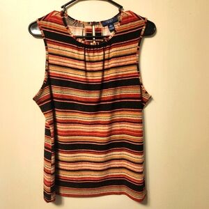 Chaps Women's Striped Sleeveless Top - Multicolor
